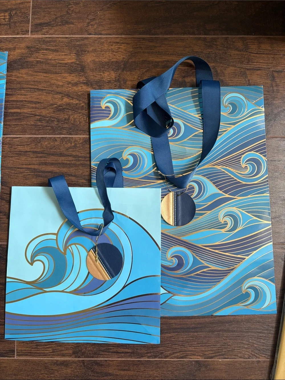 🆕Papyrus “Modern Waves” Gift Bag Set And Card Bundle